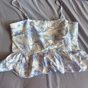 a new day Blue Floral Camisole Top